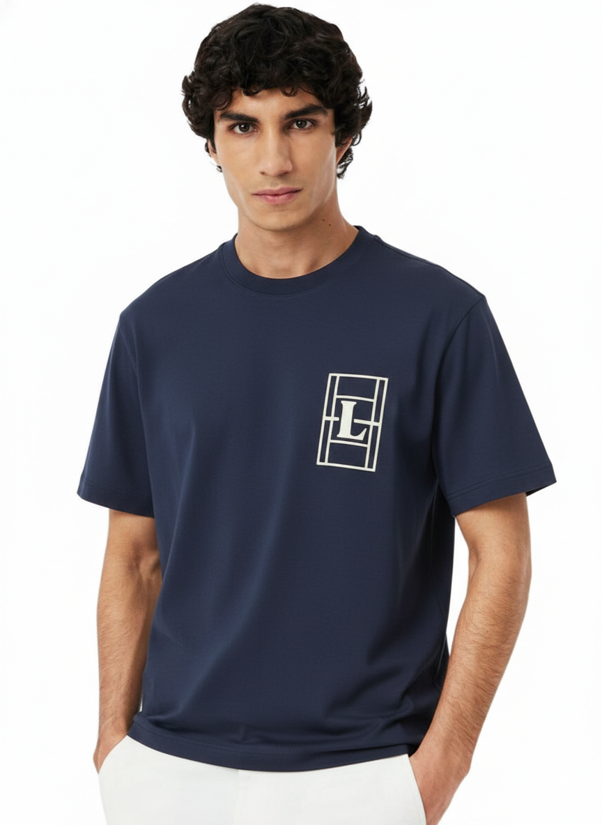T-shirt de Jersey Grosso com Bordado