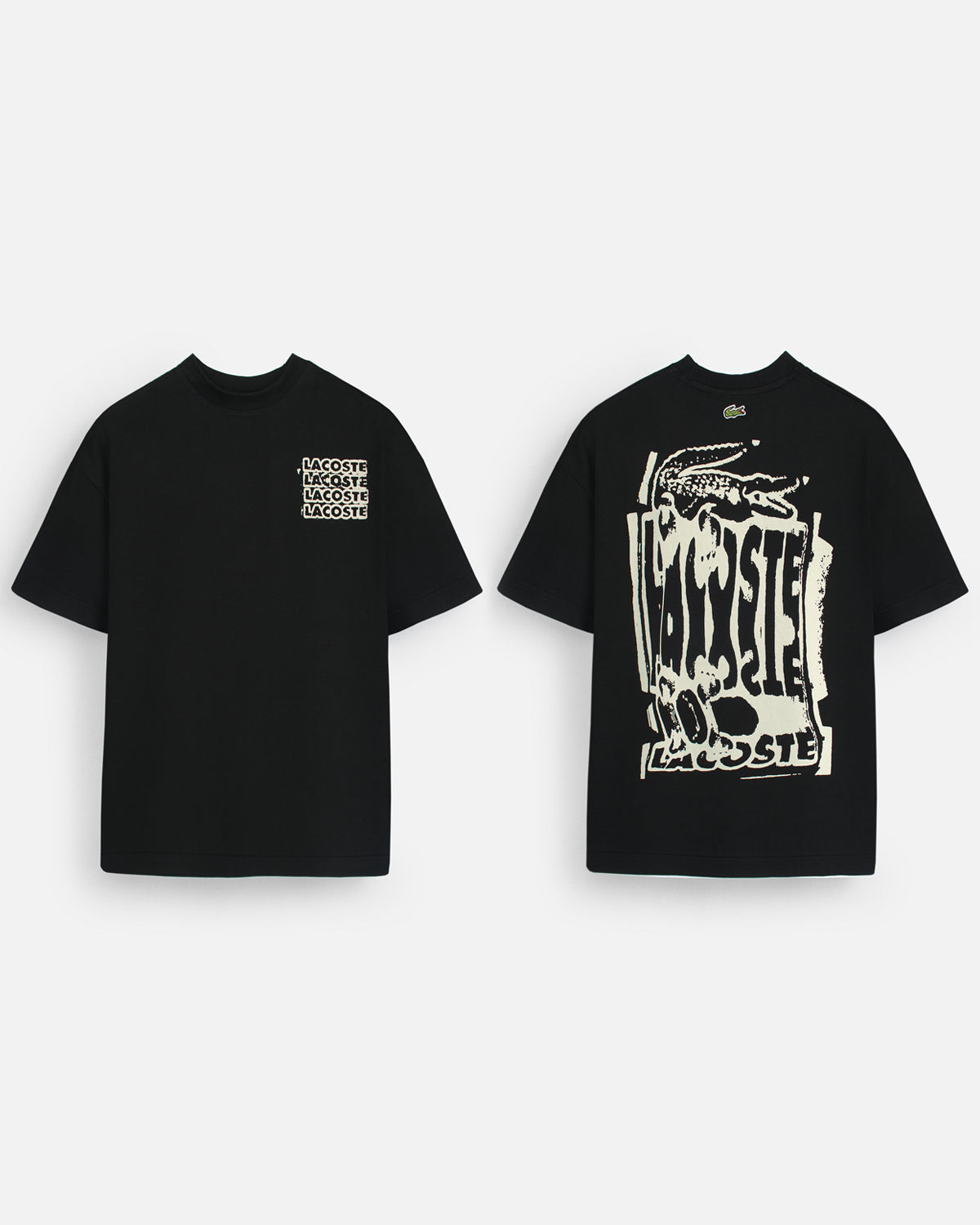 Camisa Estampada Lacoste Peito e Costas em Malha de Algodão