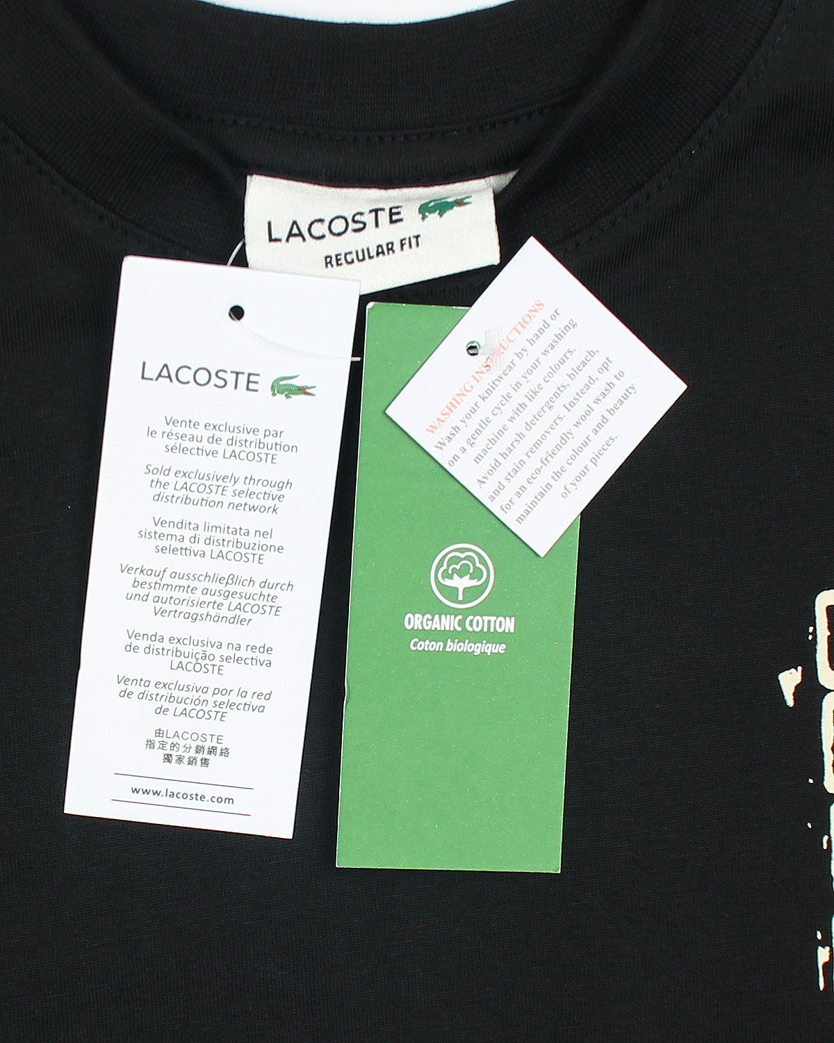 Camisa Estampada Lacoste Peito e Costas em Malha de Algodão