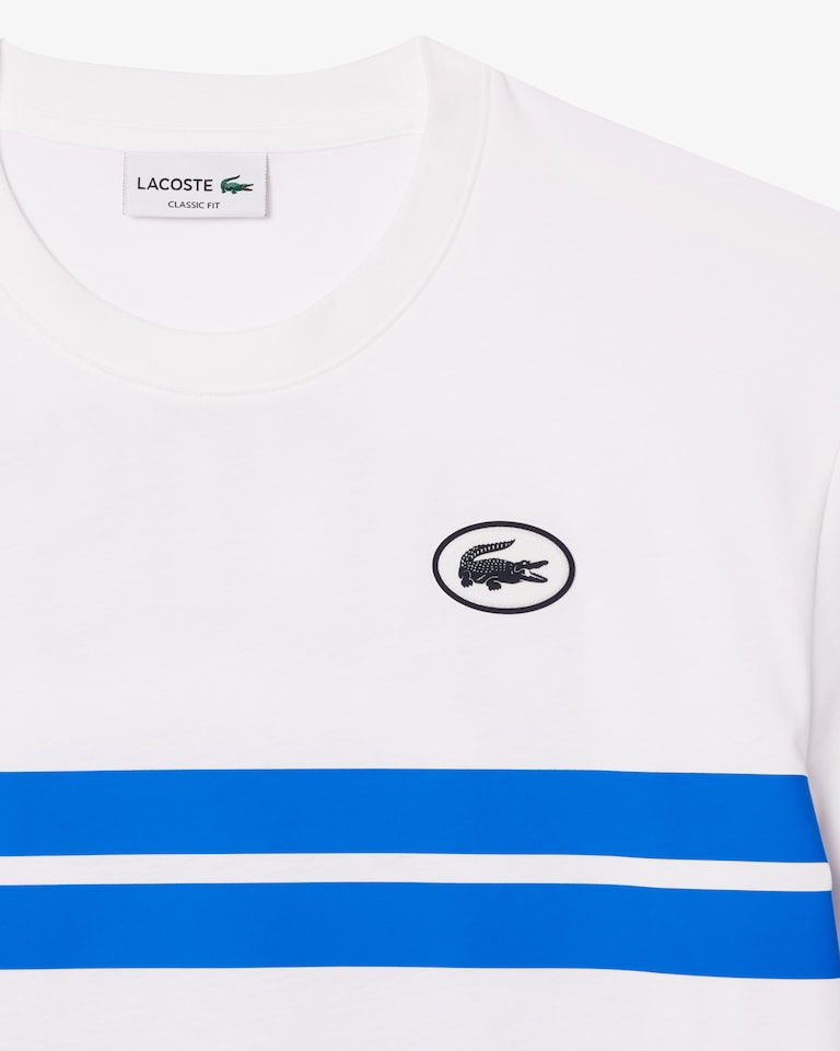 Camisa Estampada Lacoste Peito e Costas em Malha de Algodão