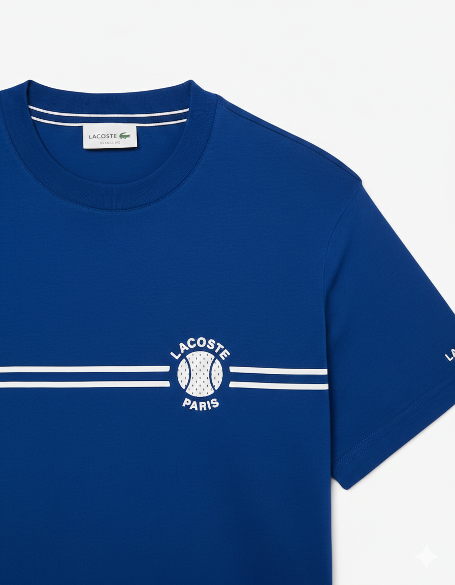 Camiseta em Malha de Algodão Bordada e Estampada