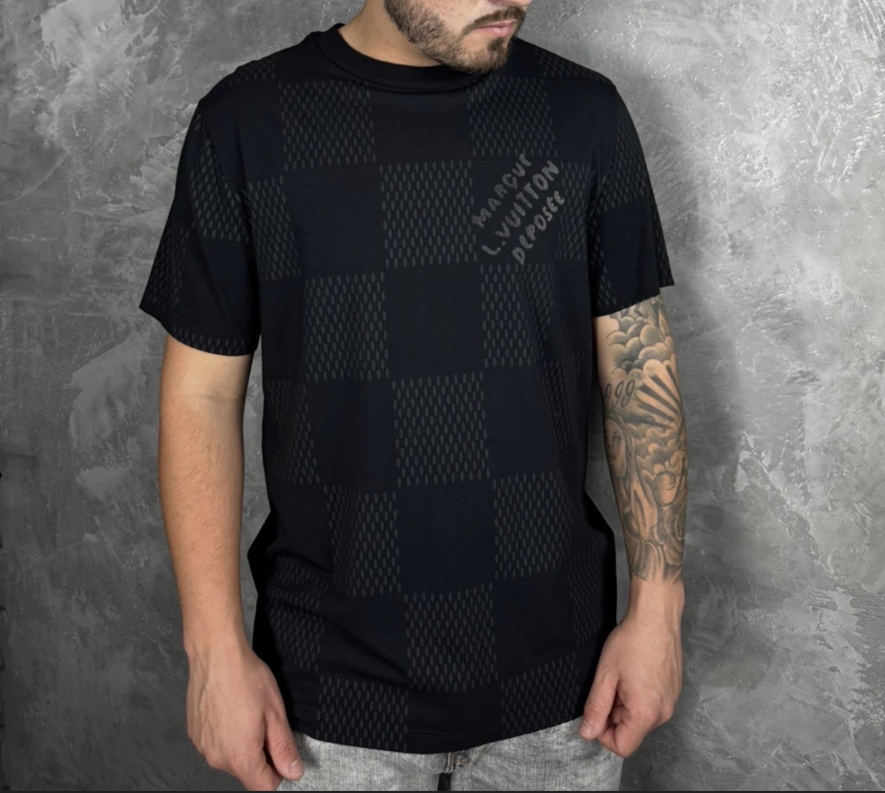 Camiseta Louis Vuitton Damier Jacquard