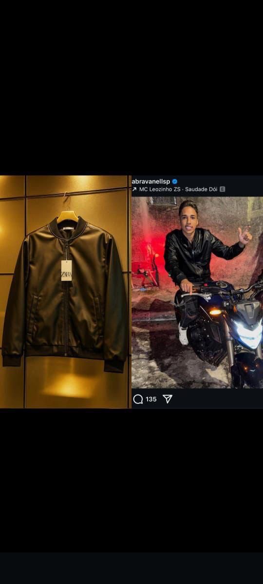 Jaqueta de Couro Zara