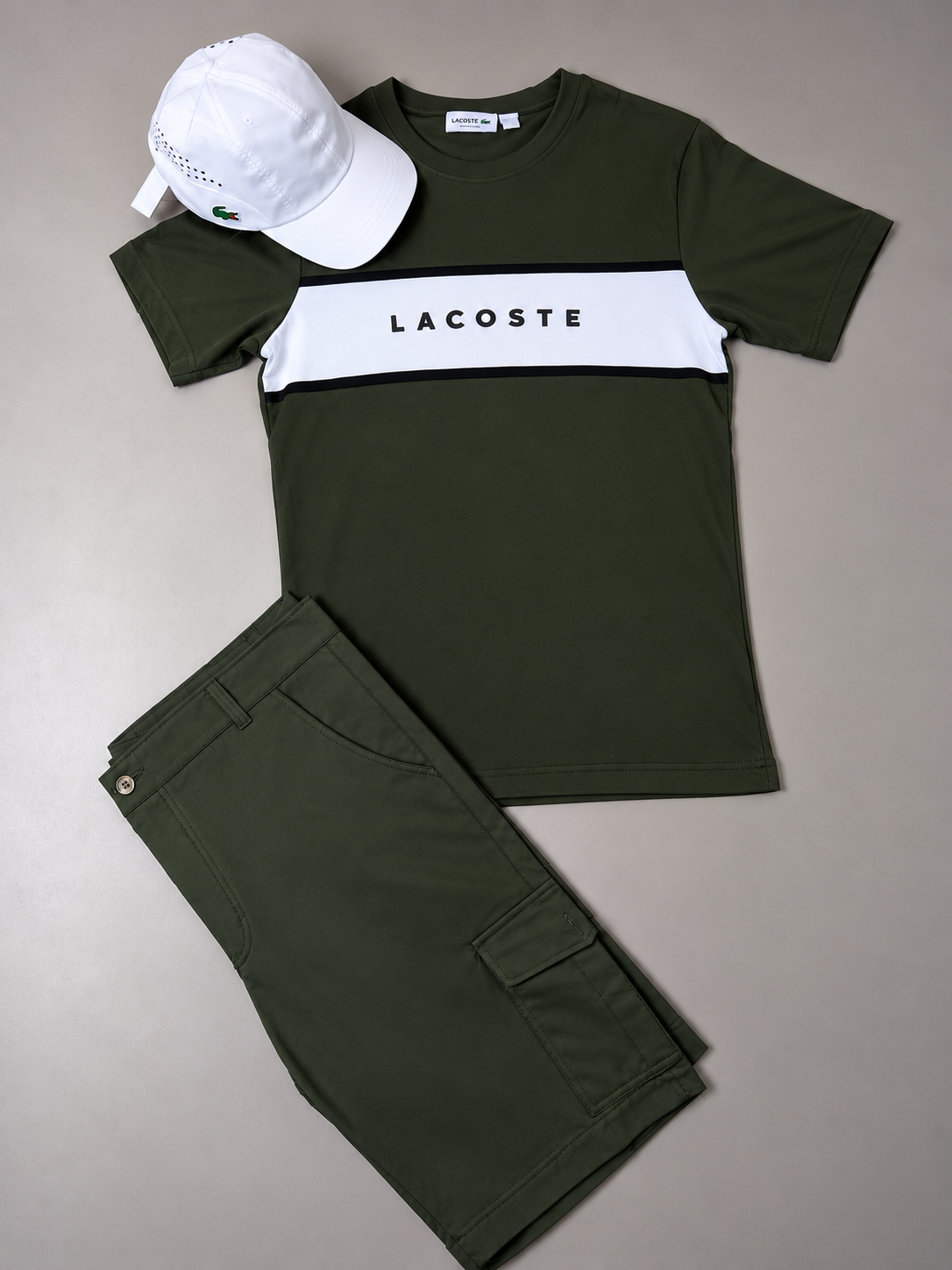 CAMISA COM GOLA LISTRADA LACOSTE